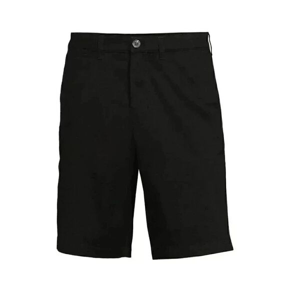George Men's Black Soot Cotton/Spandex Flat Front Above the Knee Shorts NEW - Picture 2 of 11